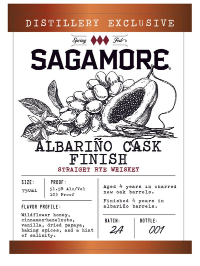 Sagamore Spirit Albariño Cask Finish Straight Rye Whiskey - 103 Proof - Main Street Liquor