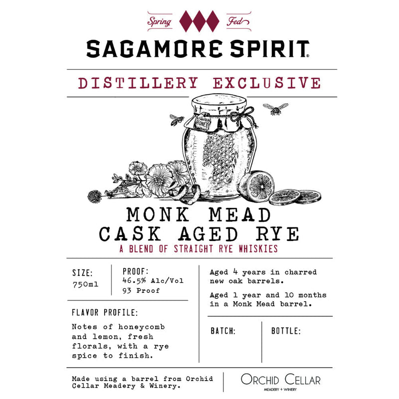 Sagamore Spirit Distillery Exclusive Monk Mead Cask Aged Rye - Main Street Liquor