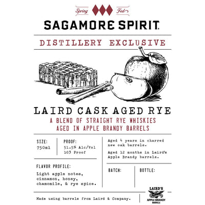 Sagamore Spirit Laird Cask Aged Rye - Main Street Liquor