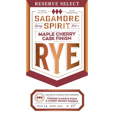 Sagamore Spirit Maple Cherry Cask Finish Rye - Main Street Liquor