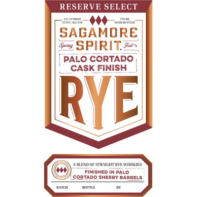 Sagamore Spirit Reserve Select Palo Cortado Cask Finish Rye - Main Street Liquor