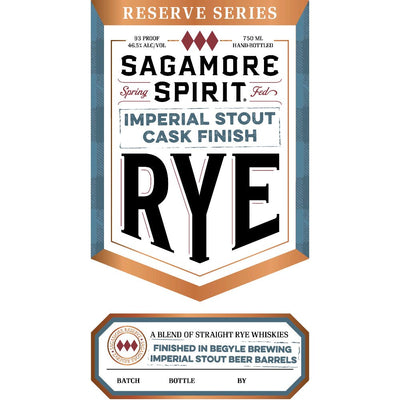 Sagamore Spirit Reserve Series Imperial Stout Cask Finish Rye - Main Street Liquor
