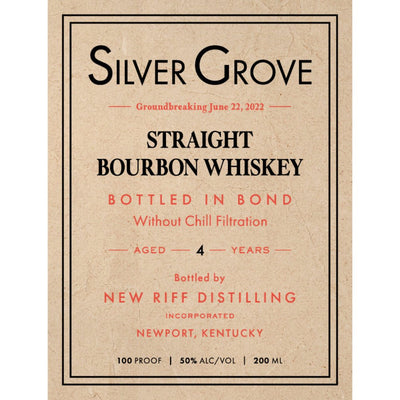 Silver Grove Bottled in Bond Straight Bourbon - Main Street Liquor