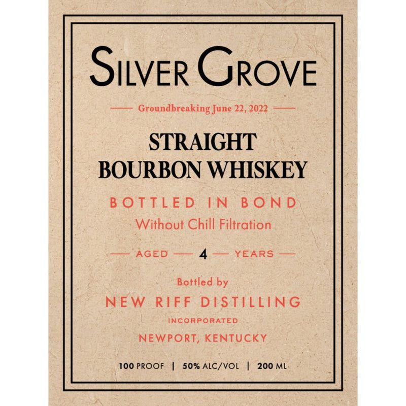 Silver Grove Bottled in Bond Straight Bourbon - Main Street Liquor