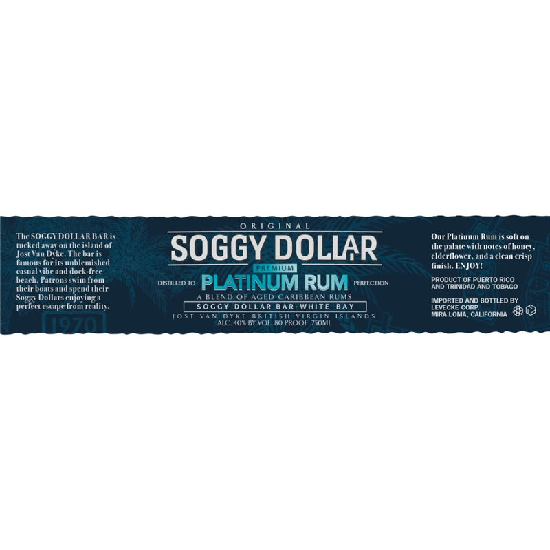 Soggy Dollar Premium Platinum Rum - Main Street Liquor