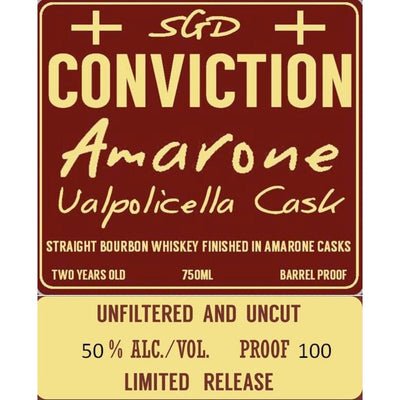 Southern Grace Conviction Amarone Valpolicella Cask Finished Bourbon - Main Street Liquor