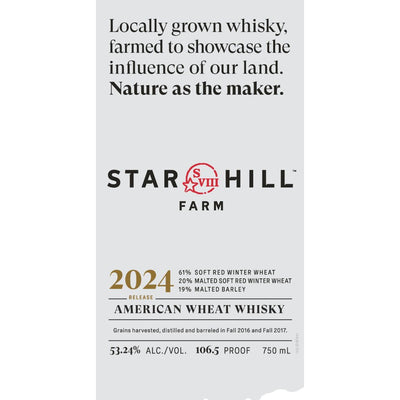 Star Hill Farm 2024 Release American Wheat Whiskey - Main Street Liquor