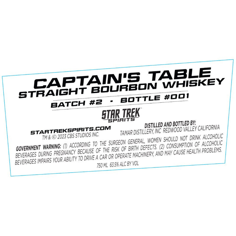Star Trek Spirits Captain’s Table Straight Bourbon Batch 