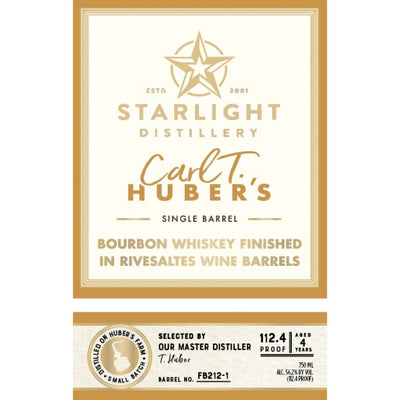 Starlight Bourbon Finished in Rivesaltes Wine Barrels - Main Street Liquor