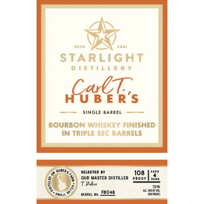 Starlight Bourbon Finished in Triple Sec Barrels - Main Street Liquor