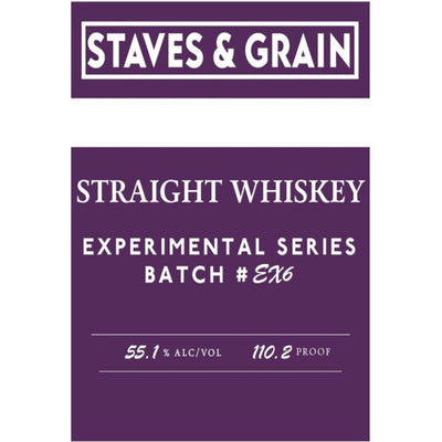 Staves & Grain Experimental Series Batch #EX3 Straight Whiskey - Main Street Liquor