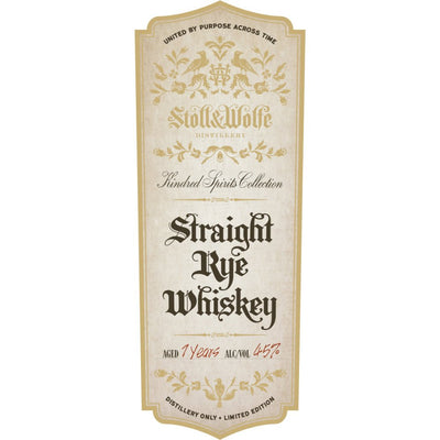Stoll & Wolfe Kindred Spirits Collection 7 Year Old Straight Rye - Main Street Liquor