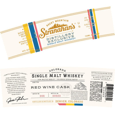Stranahan’s Distillery Exclusive Red Wine Cask Single Malt Whiskey - Main Street Liquor