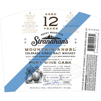 Stranahan’s Mountain Angel 12 Year Old Port Wine Cask - Main Street Liquor