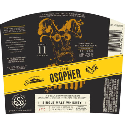 Stranahan’s The Osopher 11 Year Old Single Malt Whiskey - Main Street Liquor