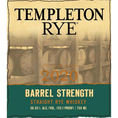 Templeton Rye Barrel Strength 2020 - Main Street Liquor