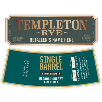 Templeton Rye Single Barrel Oloroso Sherry Cask Finish - Main Street Liquor