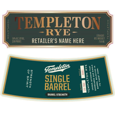 Templeton Single Barrel Barrel Strength Rye Whiskey - Main Street Liquor