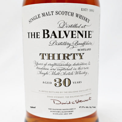 The Balvenie Thirty 30 - Year - Old Single Malt Scotch Whisky - Main Street Liquor