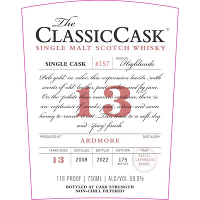 The Classic Cask 13 Year Old Ardmore 2008 - Main Street Liquor