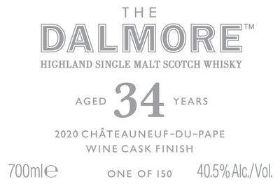 The Dalmore 34 Year Old 2020 Châteauneuf - du - Pape Wine Cask Finish - Main Street Liquor