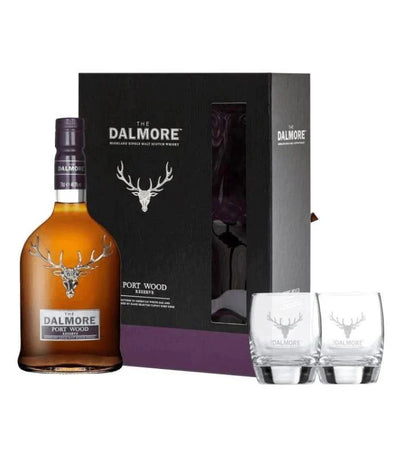 The Dalmore Port Wood Reserve w/ 2 Glasses Gift Set - Main Street Liquor