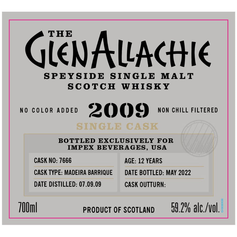 The GlenAllachie 2009 12 Year Madeira Barrique Single Cask 