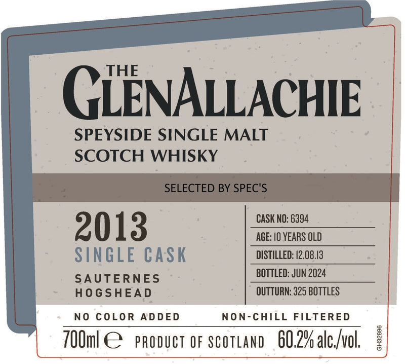 The GlenAllachie 2013 Single Cask Sauternes Hogshead 10 Year Old - Main Street Liquor