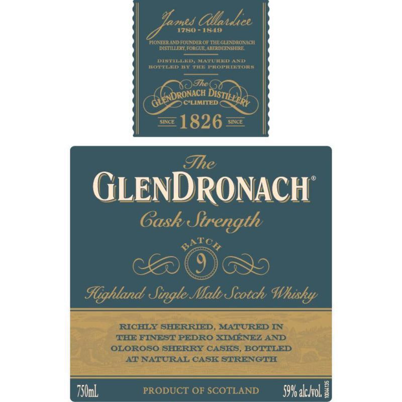 The Glendronach Cask Strength Batch 9 - Main Street Liquor