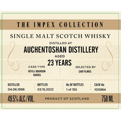 The ImpEx Collection Auchentoshan Distillery 23 Year Old - Main Street Liquor