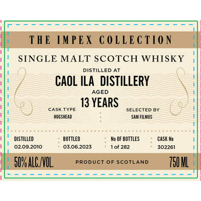 The ImpEx Collection Caol Ila Distillery 13 Year Old 2010 - Main Street Liquor