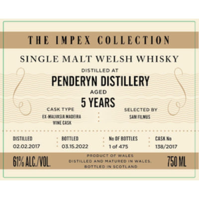 The ImpEx Collection Penderyn Distillery 5 Year Old - Main Street Liquor