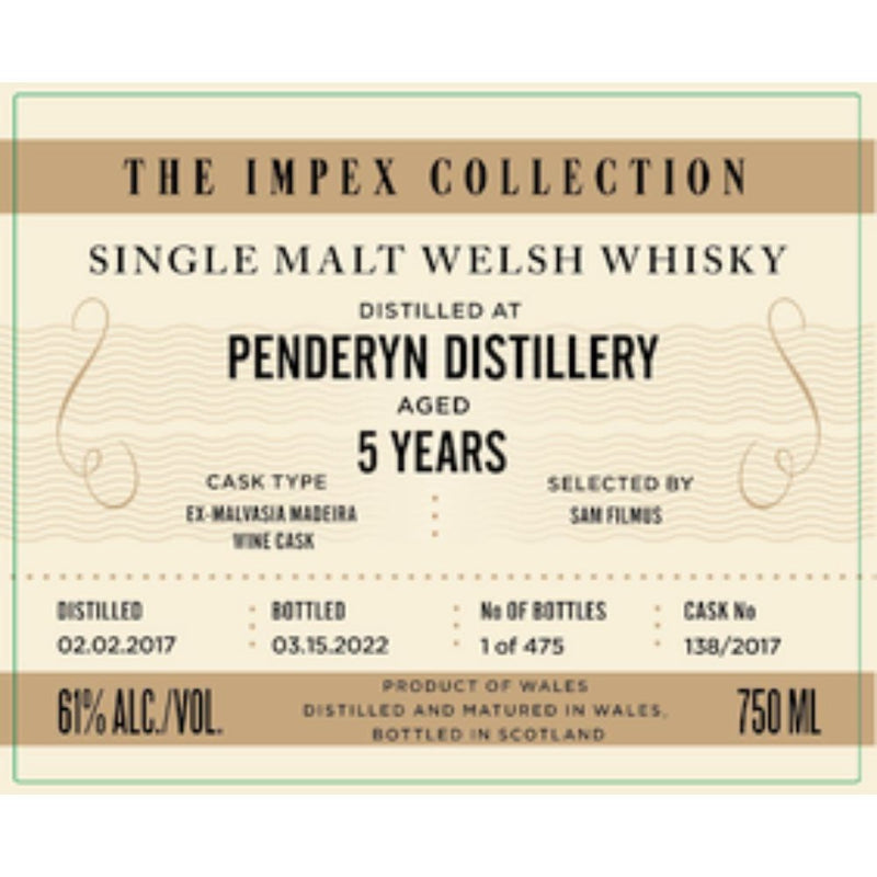 The ImpEx Collection Penderyn Distillery 5 Year Old - Main Street Liquor