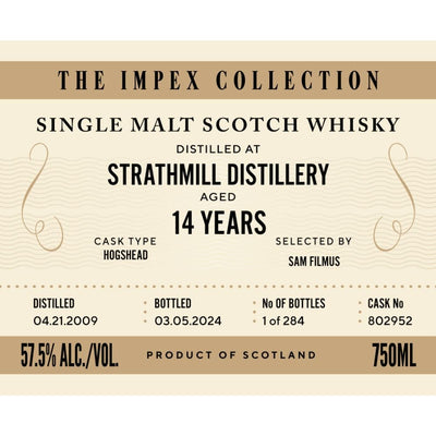The ImpEx Collection Strathmill Distillery 14 Year Old - Main Street Liquor