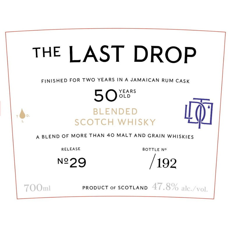 The Last Drop 50 Year Old Finished in a Jamaican Rum Cask - Main Street Liquor