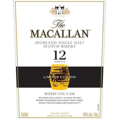The Macallan 12 Year Old Sherry Oak Limited Edition - Main Street Liquor