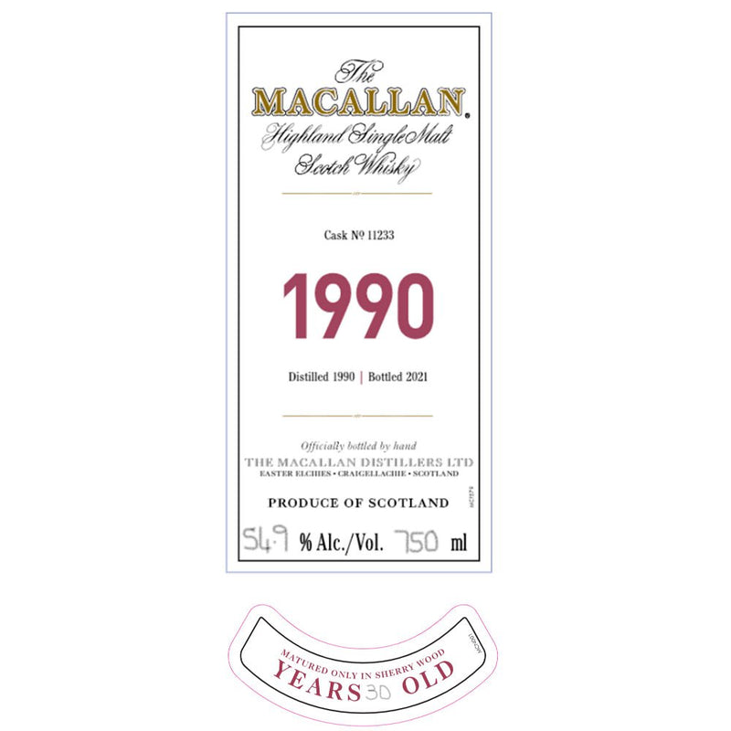 The Macallan 1990 Fine & Rare 30 Year Old - Main Street Liquor