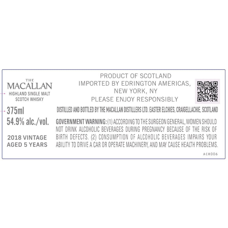 The Macallan 5 Year Old 2018 Vintage 375ml - Main Street Liquor