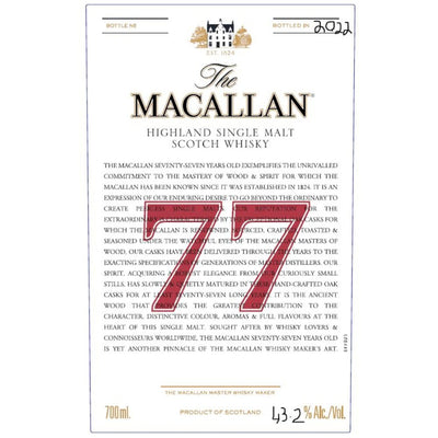 The Macallan 77 Year Old - Main Street Liquor