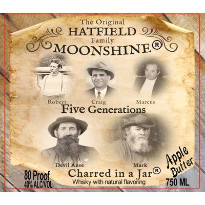 The Original Hatfield Family Moonshine Charred in a Jar Apple Butter - Main Street Liquor