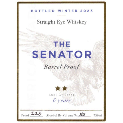 The Senator Barrel Proof 6 Year Old Winter 2023 - Main Street Liquor
