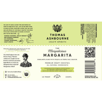 Thomas Ashbourne The Margalicious Margarita by Vanessa Hudgens 4PK Cans - Main Street Liquor