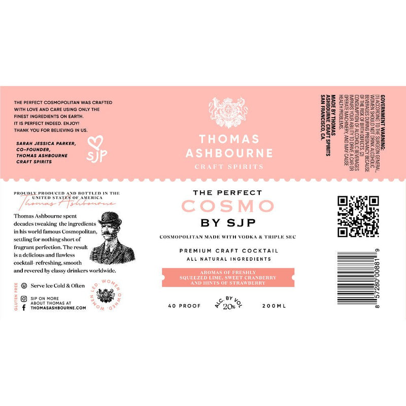 Thomas Ashbourne The Perfect Cosmo by Sarah Jessica Parker - Main Street Liquor