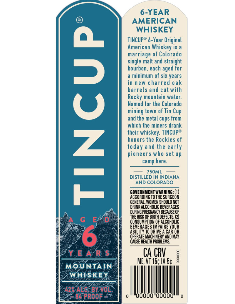 Tincup 6 Year American Whiskey - Main Street Liquor