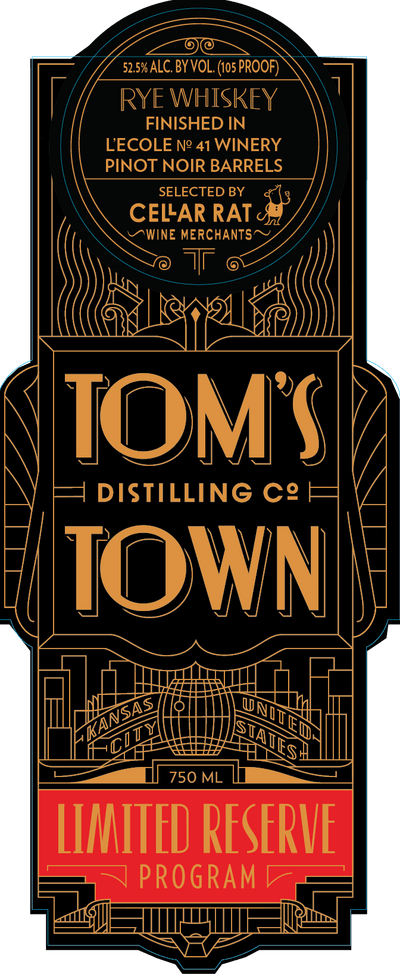 Tom's Town Rye Whiskey Pinot Noir Barrel Finish Limited Reserve - Main Street Liquor