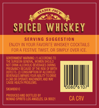 Trader Joe's Spiced Whiskey 375ml - Main Street Liquor