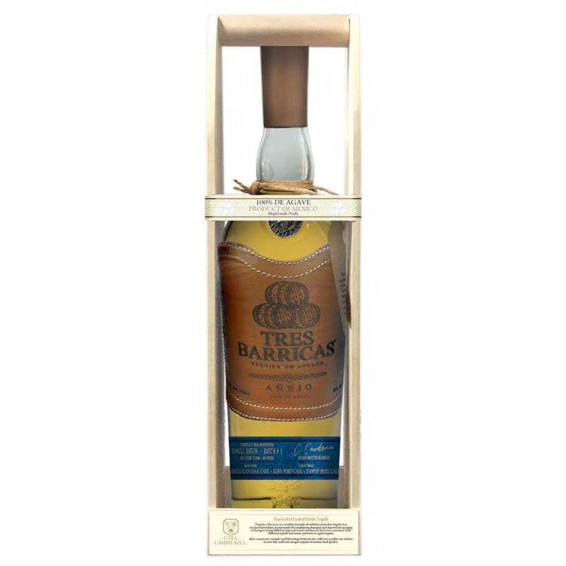 Tres Barricas 100% Agave Anejo Tequila - Main Street Liquor