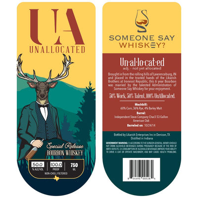 Unallocated Special Release Bourbon - Main Street Liquor