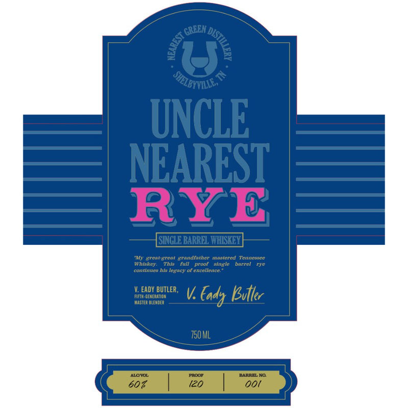 Uncle Nearest Full Proof Single Barrel Rye Whiskey - Main Street Liquor