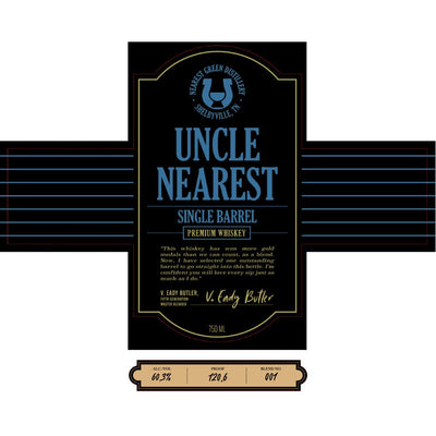 Uncle Nearest Single Barrel Whiskey 120.6 Proof - Main Street Liquor